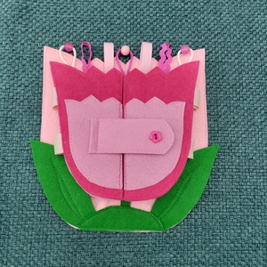 Matató tábla: Pink virág - Meska.hu