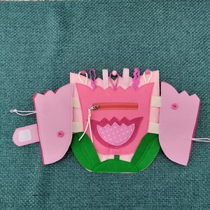 Matató tábla: Pink virág - játék & sport - készségfejlesztő és logikai játék - oktató játékok - Meska.hu