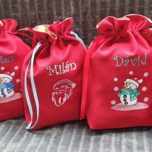 Mikulás zsák - , Karácsony, Mikulás, Mikulás zsák, Hímzés, Varrás, MESKA