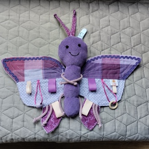 Játszó pajti, lila színű pillangó - játék & sport - 3 éves kor alattiaknak - alvóka & rongyi - Meska.hu