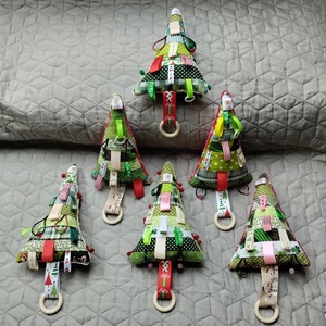 Karácsonyfa babáknak, Mézi mintás, (hóember szalagos) - játék & sport - 3 éves kor alattiaknak - alvóka & rongyi - Meska.hu