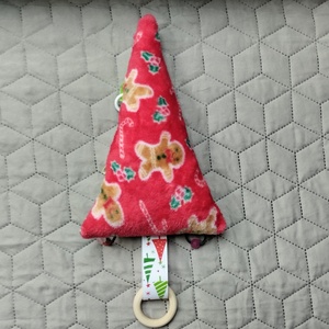 Karácsonyfa babáknak, Mézi mintás, (fenyő szalagos) - játék & sport - 3 éves kor alattiaknak - alvóka & rongyi - Meska.hu