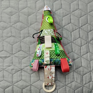 Karácsonyfa babáknak, Mézi mintás, (hóember szalagos) - játék & sport - 3 éves kor alattiaknak - alvóka & rongyi - Meska.hu