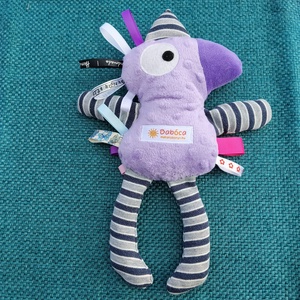 Játszó pajti, halvány lila, csíkos - baba - mama - baba játékok - szundikendő, alvóka - Meska.hu