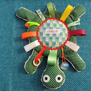 Játszó pajti, teknős, sötét zöld színű, Baba - mama, Baba játékok, Szundikendő, alvóka, Varrás, MESKA