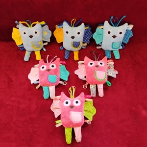 Játszó pajti, bagoly-türkiz - baba - mama - baba játékok - szundikendő, alvóka - Meska.hu