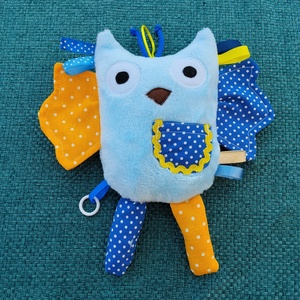 Játszó pajti, bagoly-sárga pöttyös - Meska.hu