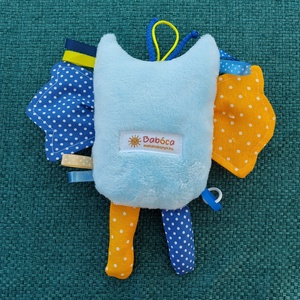 Játszó pajti, bagoly-sárga pöttyös - baba - mama - baba játékok - szundikendő, alvóka - Meska.hu