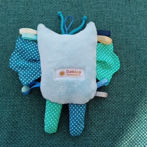 Játszó pajti, bagoly-türkiz - baba - mama - baba játékok - szundikendő, alvóka - Meska.hu