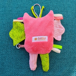 Játszó pajti, bagoly, rózsaszín-zöld - baba - mama - baba játékok - szundikendő, alvóka - Meska.hu