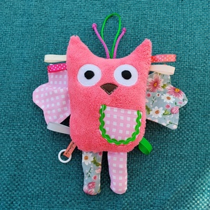 Játszó pajti, bagoly, rózsaszín-virágos, Baba - mama, Baba játékok, Szundikendő, alvóka, Varrás, MESKA