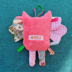 Játszó pajti, bagoly, rózsaszín-virágos - baba - mama - baba játékok - szundikendő, alvóka - Meska.hu