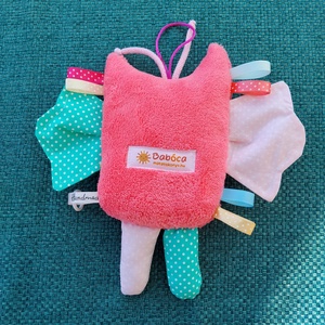 Játszó pajti, bagoly, rózsaszín-türkiz - baba - mama - baba játékok - szundikendő, alvóka - Meska.hu