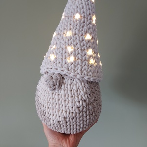 Világító Horgolt Manó tároló, Otthon & Életmód, Tárolás & Rendszerezés, Tárolókosár, Horgolás, MESKA