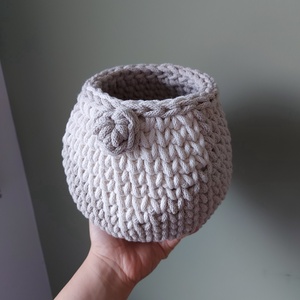 Világító Horgolt Manó tároló - otthon & életmód - tárolás & rendszerezés - tárolókosár - Meska.hu