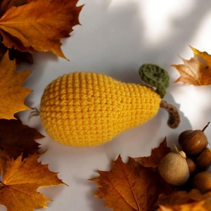 Horgolt körte , Játék & Sport, Plüssállat & Játékfigura, Plüss zöldség, gyümölcs, Horgolás, MESKA