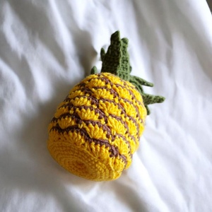 Horgolt Ananász - játék & sport - plüssállat & játékfigura - plüss zöldség, gyümölcs - Meska.hu