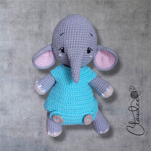 Horgolt elefánt - Jumbo - Meska.hu