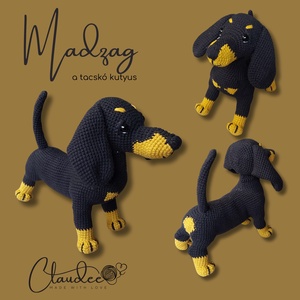 Horgolt tacskó - Madzag - Meska.hu