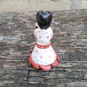 Lady Heart (piros) - művészet - szobor - kerámia - Meska.hu