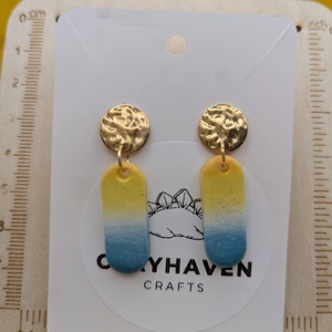 Kézműves fülbevaló polimer gyurmából (polymer clay) - hosszúkás - 008 - ékszer - fülbevaló - lógó fülbevaló - Meska.hu