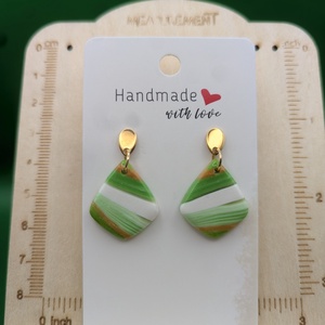 Kézműves fülbevaló polimer gyurmából (polymer clay) - kicsi, csepp - 009 - ékszer - fülbevaló - lógó fülbevaló - Meska.hu