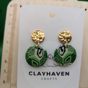 Kézműves fülbevaló polimer gyurmából (polymer clay) - kicsi, kerek -037 - ékszer - fülbevaló - lógó fülbevaló - Meska.hu