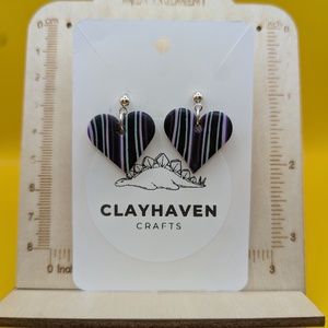 Kézműves fülbevaló polimer gyurmából (polymer clay) - szív - 043, Ékszer, Fülbevaló, Pötty fülbevaló, Ékszerkészítés, Gyurma, MESKA