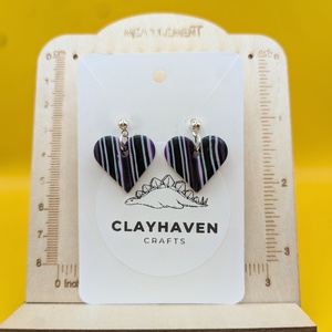 Kézműves fülbevaló polimer gyurmából (polymer clay) - szív - 044, Ékszer, Fülbevaló, Pötty fülbevaló, Ékszerkészítés, Gyurma, MESKA