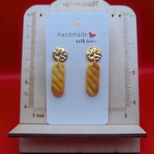 Kézműves fülbevaló polimer gyurmából (polymer clay) - hosszúkás - 061 - ékszer - fülbevaló - lógó fülbevaló - Meska.hu