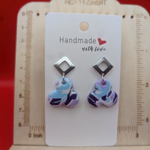 Kézműves fülbevaló polimer gyurmából (polymer clay) - kicsi - 068 - ékszer - fülbevaló - lógó fülbevaló - Meska.hu