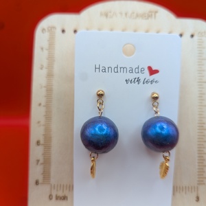 Kézműves fülbevaló polimer gyurmából (polymer clay) - gyöngy - 075 - ékszer - fülbevaló - lógó fülbevaló - Meska.hu