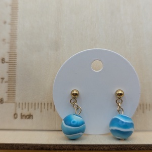 Kézműves fülbevaló polimer gyurmából (polymer clay)  - gyöngy - 092, Ékszer, Fülbevaló, Lógó fülbevaló, Ékszerkészítés, Gyurma, MESKA