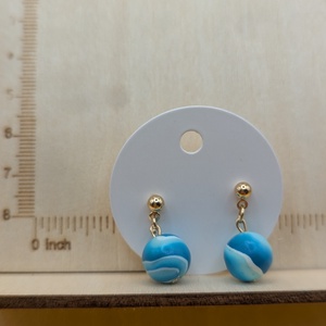 Kézműves fülbevaló polimer gyurmából (polymer clay)  - gyöngy - 094 - ékszer - fülbevaló - lógó fülbevaló - Meska.hu