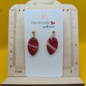 Kézműves fülbevaló polimer gyurmából (polymer clay)  - csepp - 107, Ékszer, Fülbevaló, Lógó fülbevaló, Ékszerkészítés, Gyurma, MESKA