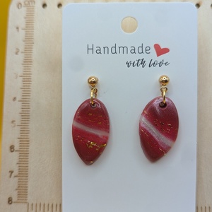 Kézműves fülbevaló polimer gyurmából (polymer clay)  - csepp - 107 - ékszer - fülbevaló - lógó fülbevaló - Meska.hu