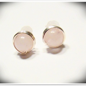 Rózsakvarc fülbevaló - Meska.hu