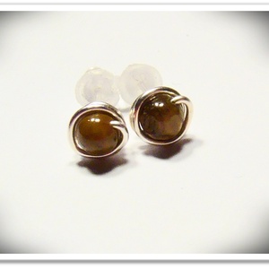 Tigrisszem fülbevaló - Meska.hu