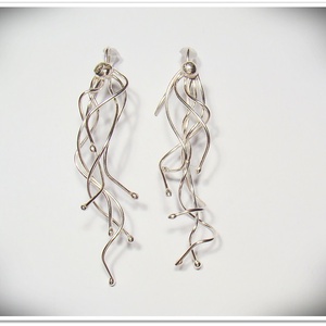 Ezüstözött nikkelmentes fülbevaló  - Meska.hu