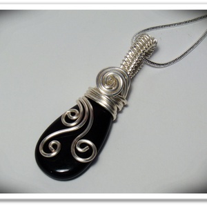 Ezüstözött, nikkelmentes ónix szett díszdobozban -  - Meska.hu