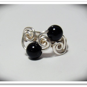 Ezüstözött, nikkelmentes ónix szett díszdobozban -  - Meska.hu