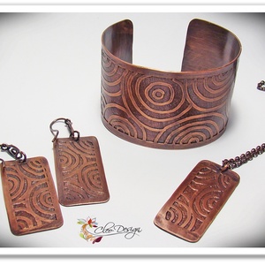 Antikolt maratott vörösréz szett -  - Meska.hu