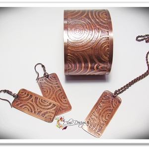 Antikolt maratott vörösréz szett -  - Meska.hu