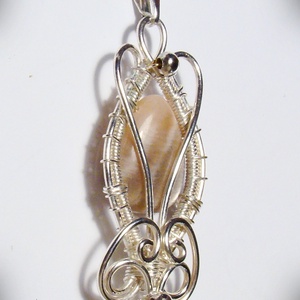 Ezüstözött, nikkelmentes indiai holdkő medál -  - Meska.hu