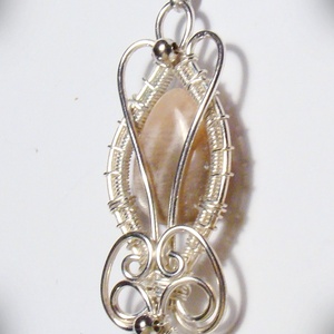 Ezüstözött, nikkelmentes indiai holdkő medál -  - Meska.hu