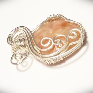 Ezüstözött, allergiamentes   napkő medál  -  - Meska.hu