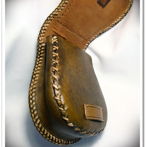 Bőr tarsoly rakamazi mintával -  - Meska.hu