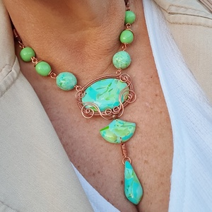 Türkiz ékszer szett - ékszer - ékszerszett - Meska.hu