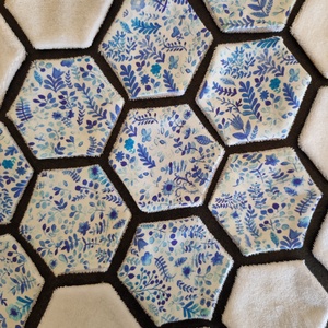 Arctisztító korong - kék virágos - Meska.hu