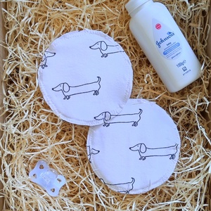 Szoptatós melltartóbetét - Fehér tacskó - Meska.hu